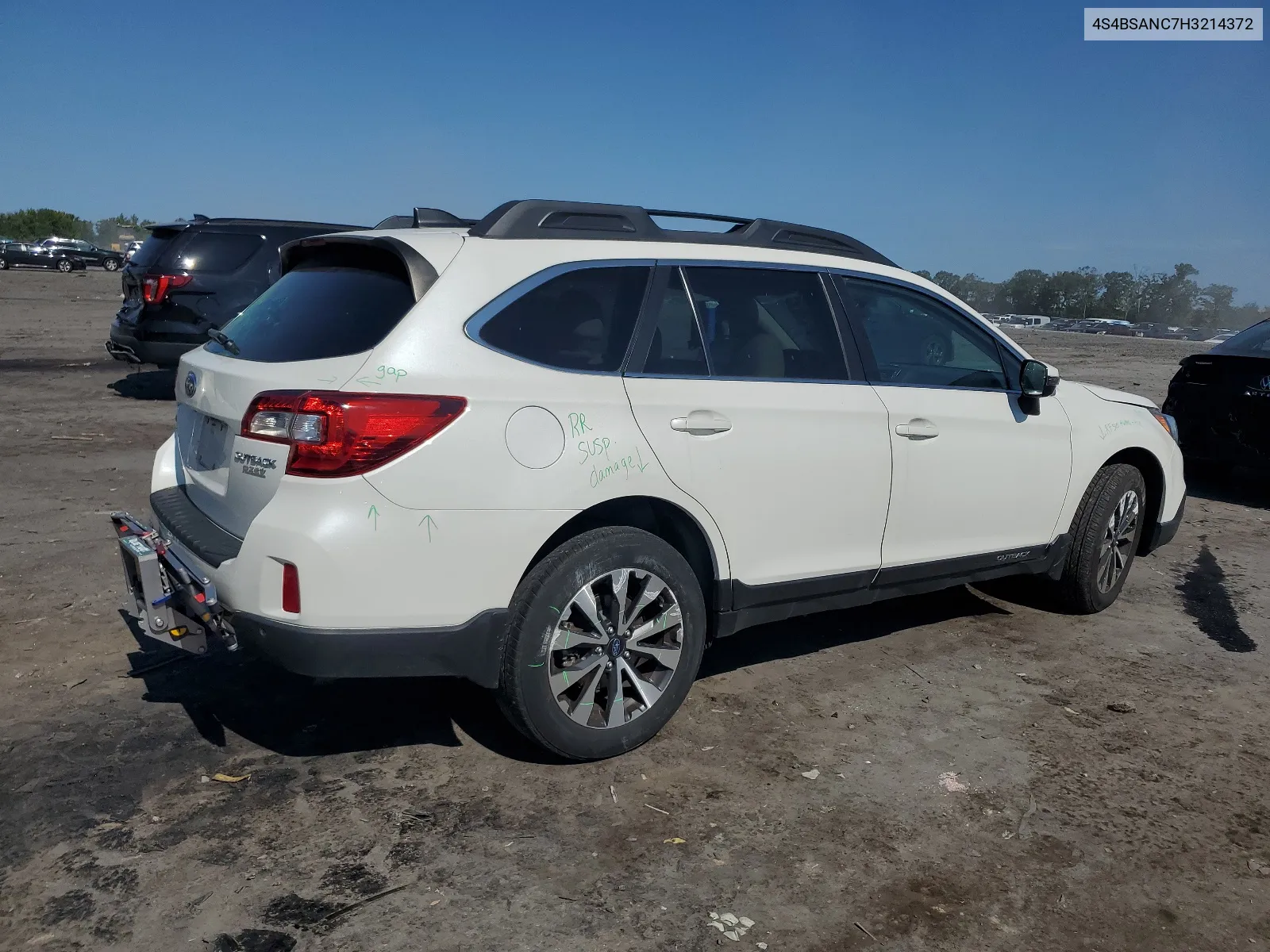 4S4BSANC7H3214372 2017 Subaru Outback 2.5I Limited