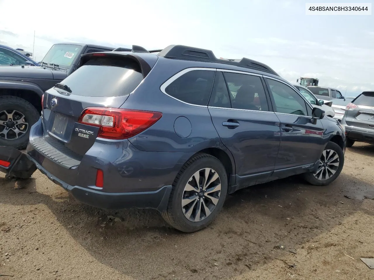 4S4BSANC8H3340644 2017 Subaru Outback 2.5I Limited