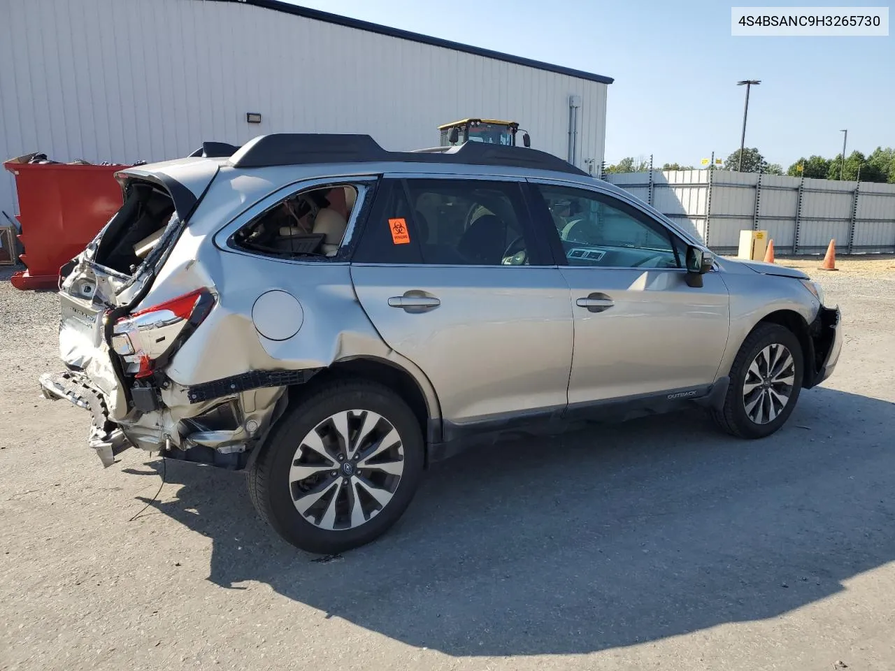 2017 Subaru Outback 2.5I Limited VIN: 4S4BSANC9H3265730 Lot: 69018784