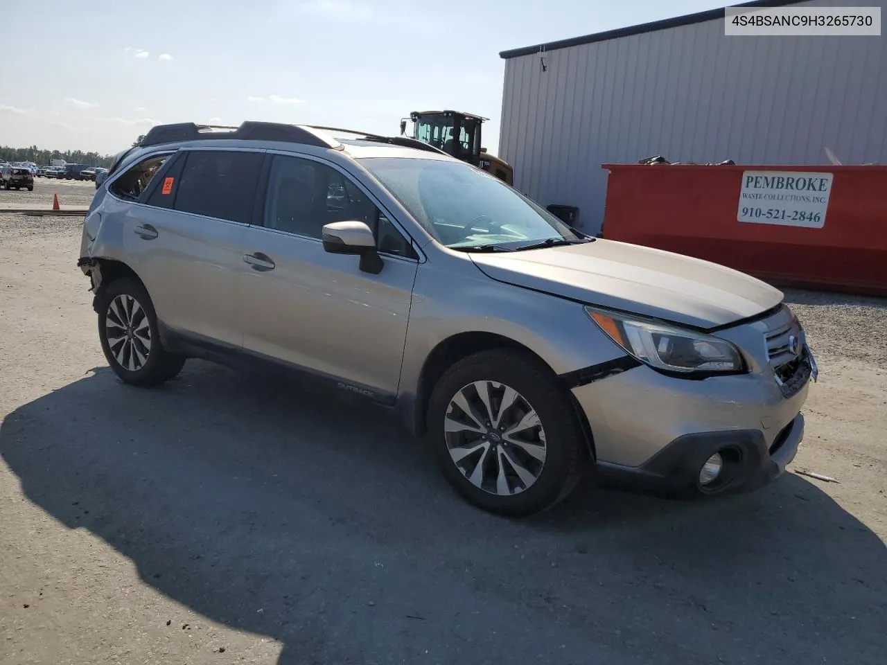 2017 Subaru Outback 2.5I Limited VIN: 4S4BSANC9H3265730 Lot: 69018784