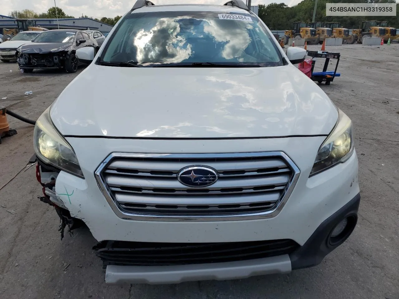 2017 Subaru Outback 2.5I Limited VIN: 4S4BSANC1H3319358 Lot: 69033484