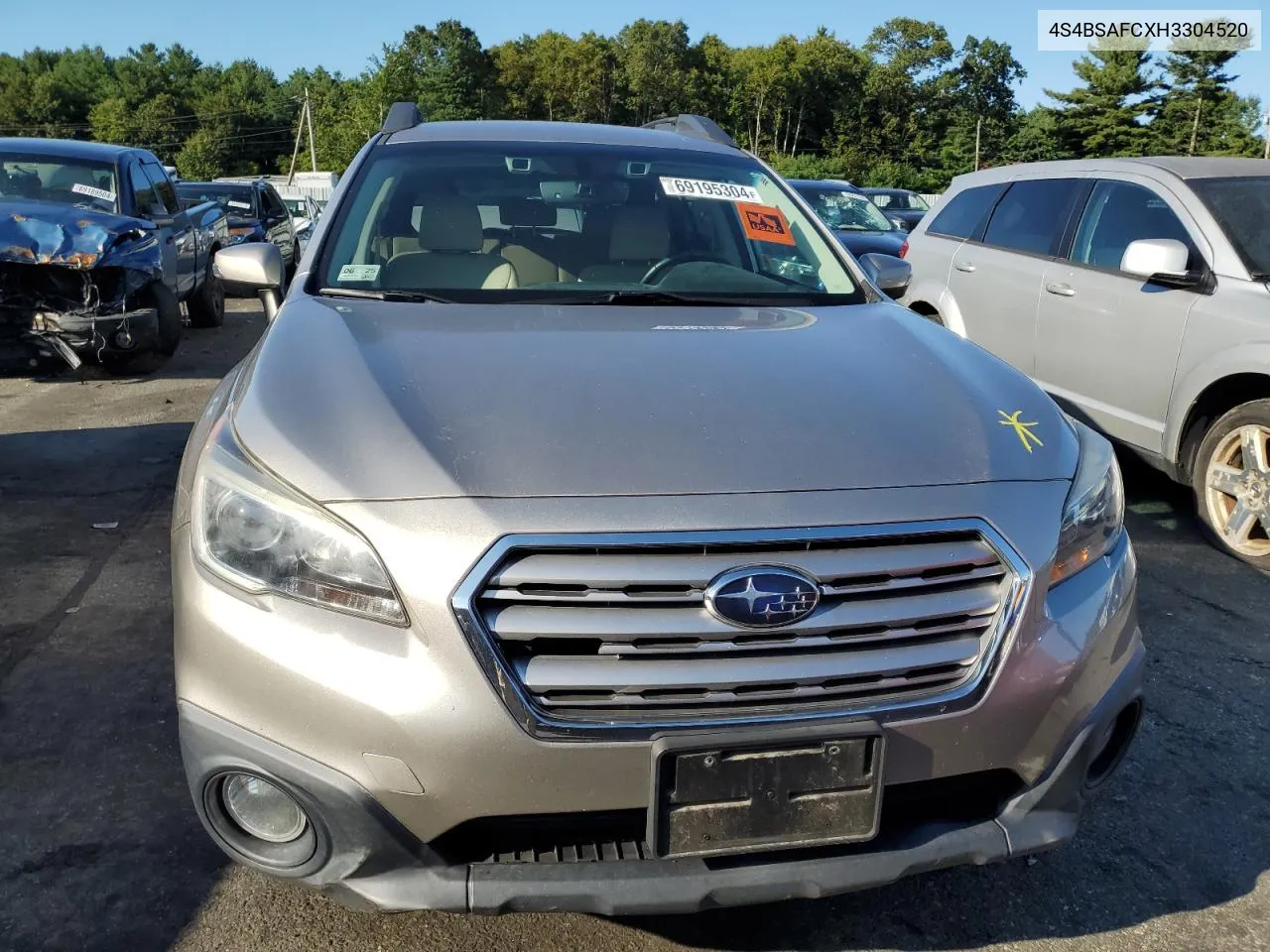 2017 Subaru Outback 2.5I Premium VIN: 4S4BSAFCXH3304520 Lot: 69195304