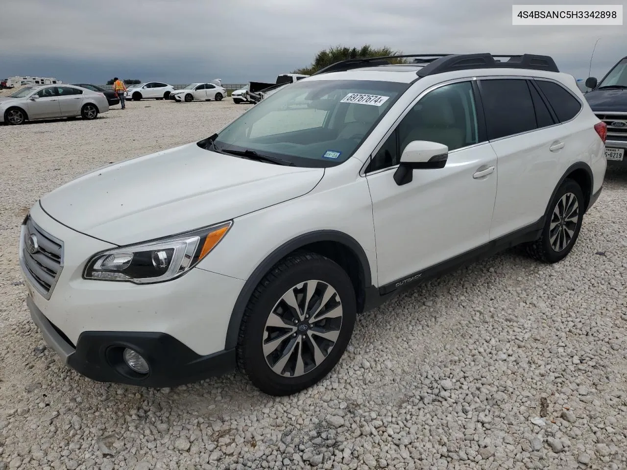 2017 Subaru Outback 2.5I Limited VIN: 4S4BSANC5H3342898 Lot: 69767674