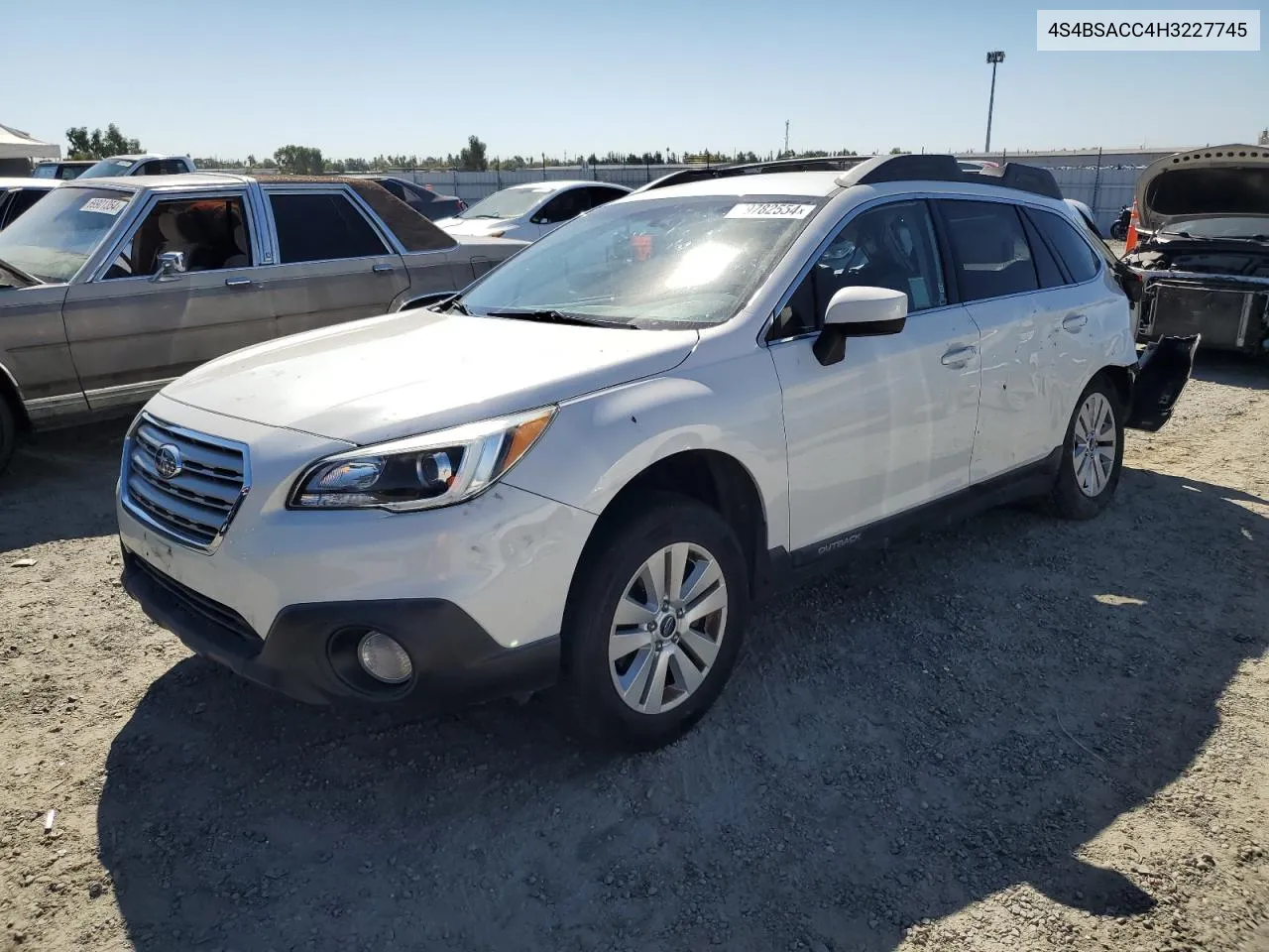 2017 Subaru Outback 2.5I Premium VIN: 4S4BSACC4H3227745 Lot: 69782554