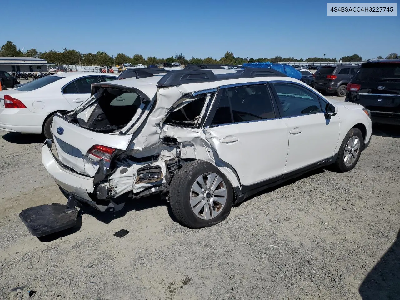 2017 Subaru Outback 2.5I Premium VIN: 4S4BSACC4H3227745 Lot: 69782554