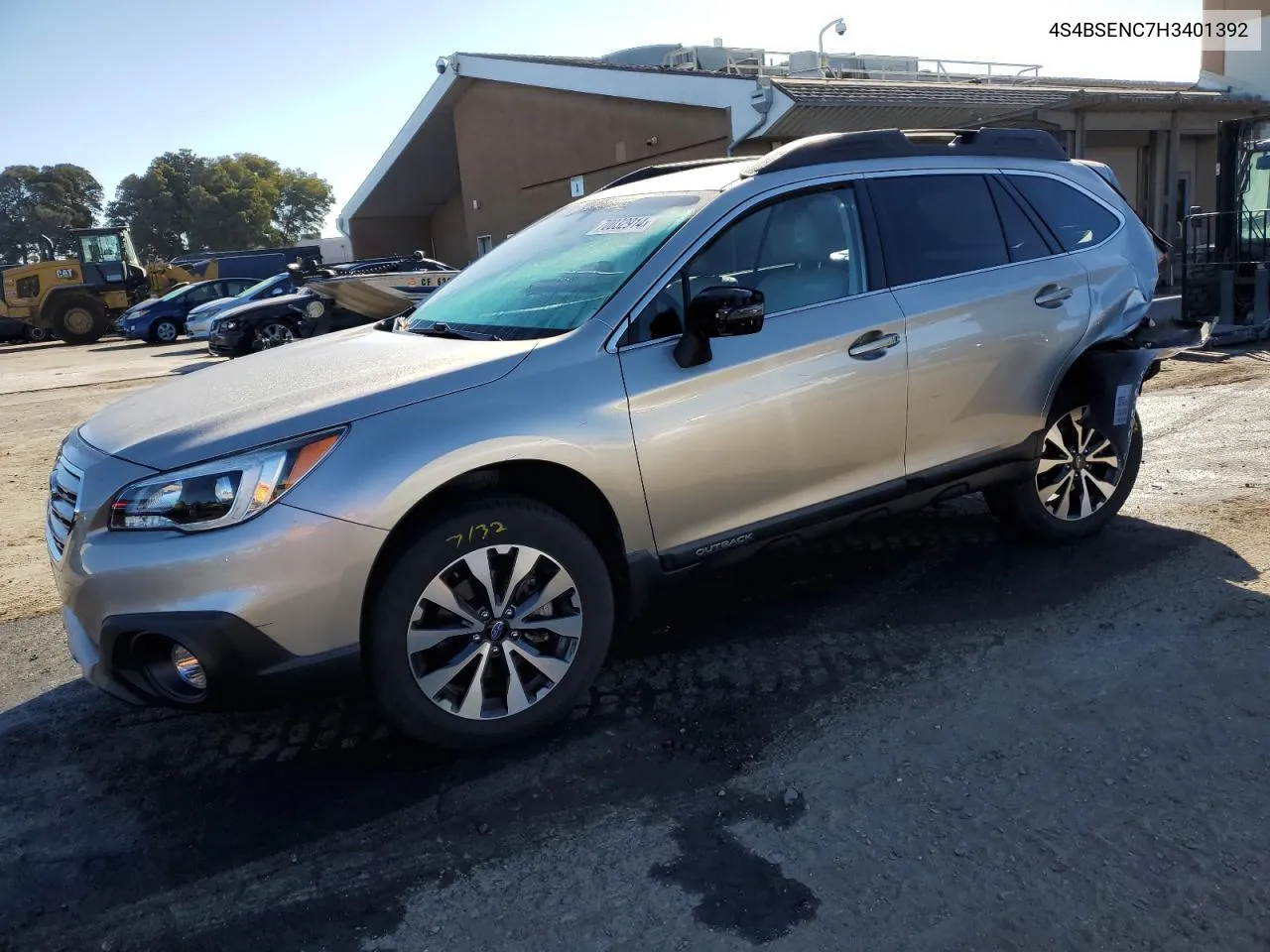 4S4BSENC7H3401392 2017 Subaru Outback 3.6R Limited