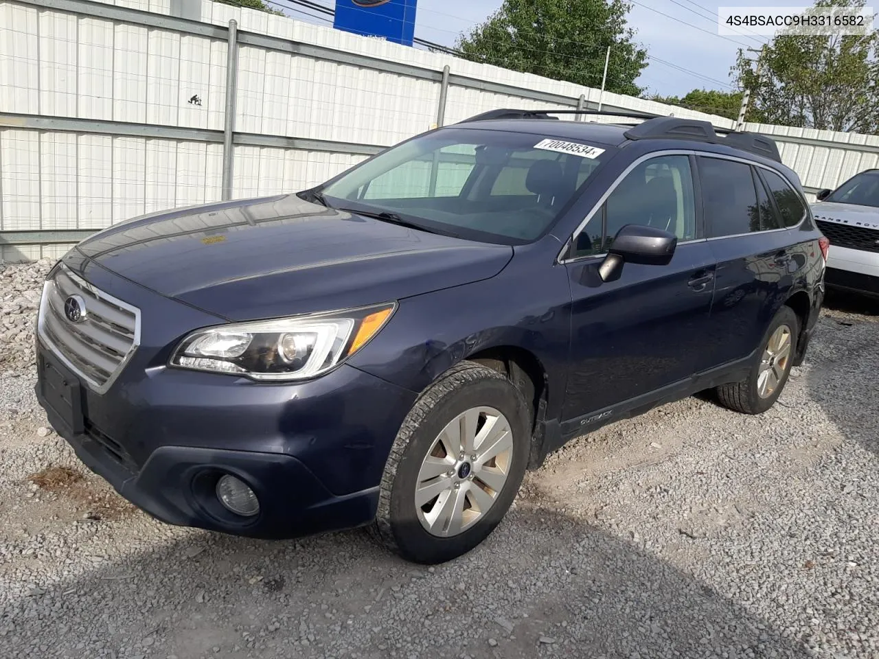 2017 Subaru Outback 2.5I Premium VIN: 4S4BSACC9H3316582 Lot: 70048534