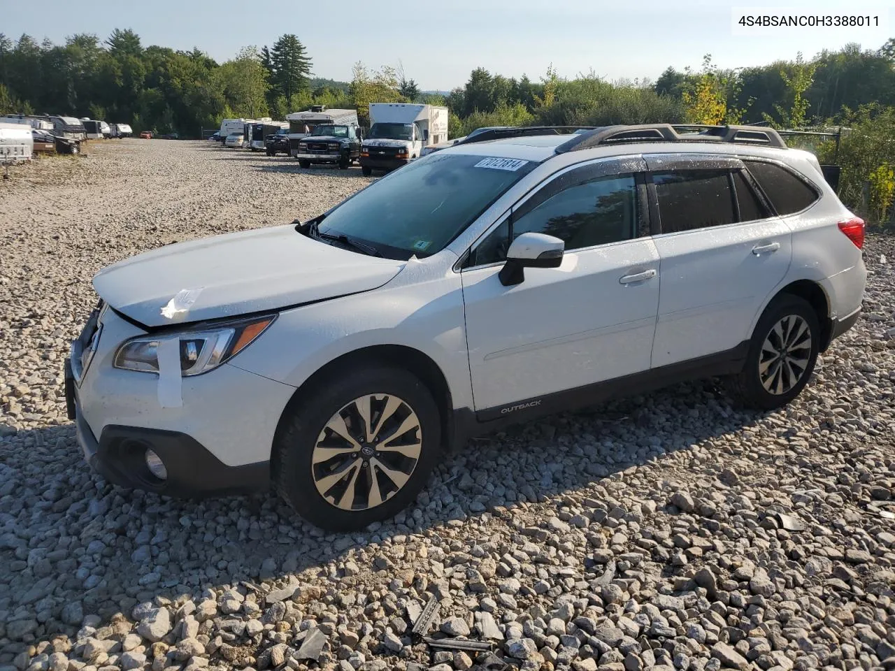 2017 Subaru Outback 2.5I Limited VIN: 4S4BSANC0H3388011 Lot: 70121814