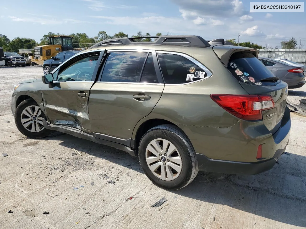 2017 Subaru Outback 2.5I Premium VIN: 4S4BSACC5H3248197 Lot: 70260974