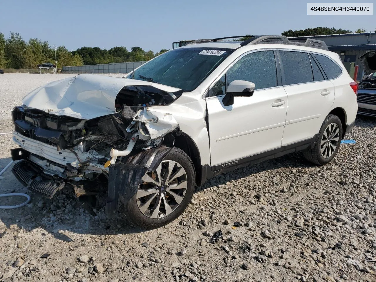 4S4BSENC4H3440070 2017 Subaru Outback 3.6R Limited