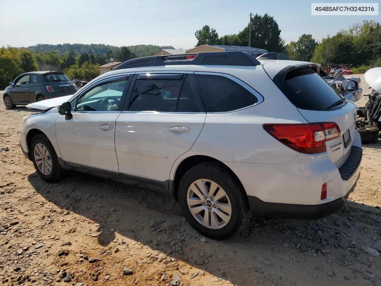 2017 Subaru Outback 2.5I Premium VIN: 4S4BSAFC7H3242316 Lot: 71001784