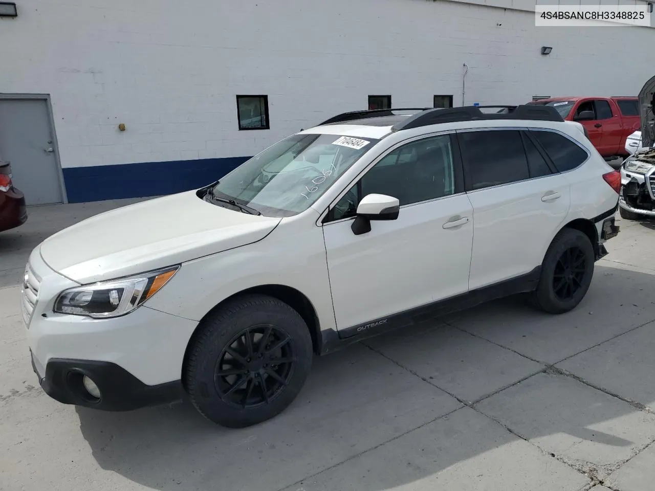 2017 Subaru Outback 2.5I Limited VIN: 4S4BSANC8H3348825 Lot: 71046484