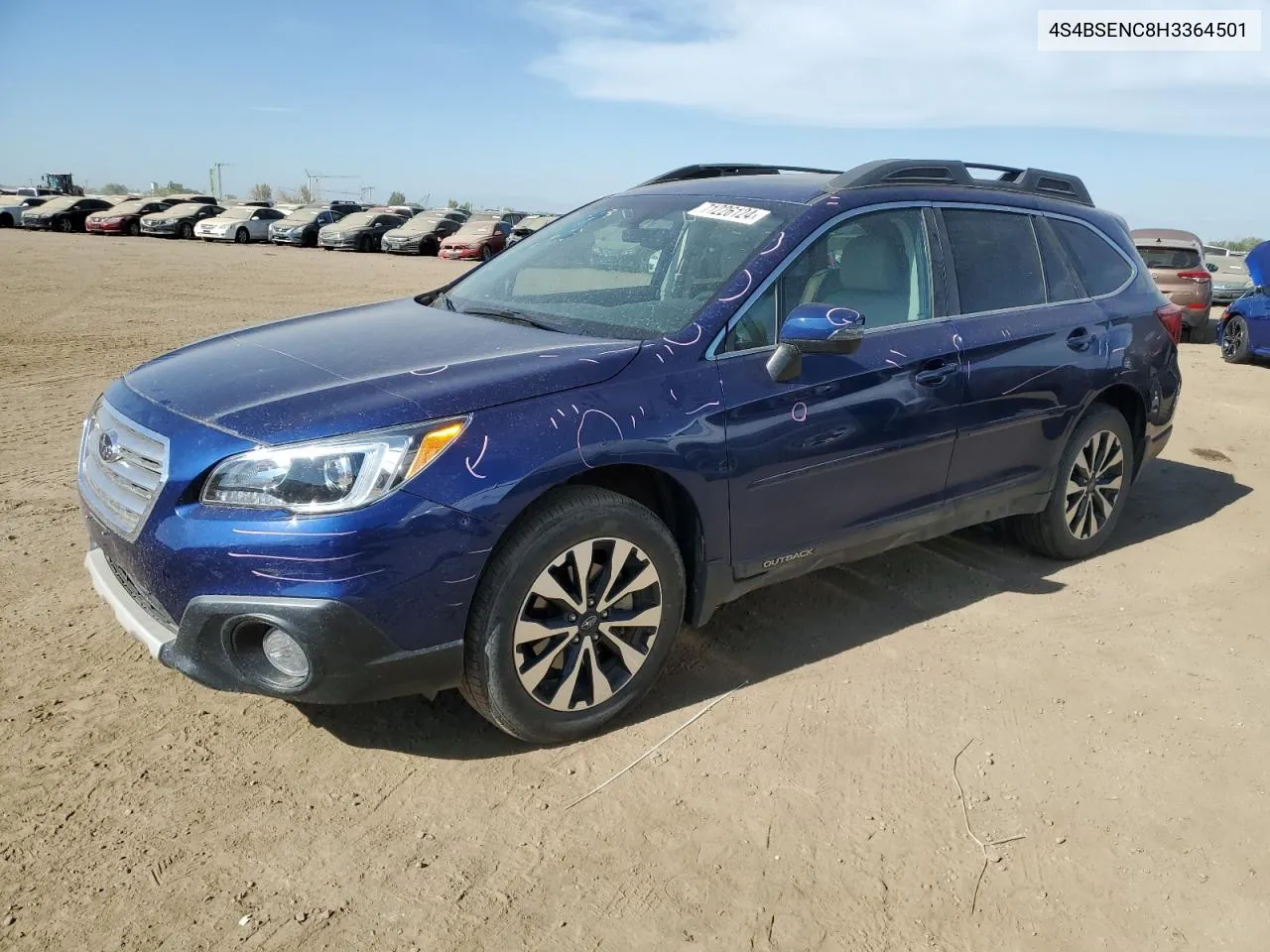 2017 Subaru Outback 3.6R Limited VIN: 4S4BSENC8H3364501 Lot: 71226124