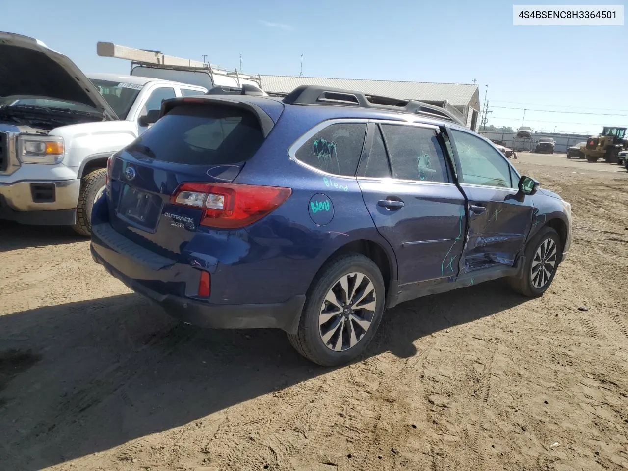 2017 Subaru Outback 3.6R Limited VIN: 4S4BSENC8H3364501 Lot: 71226124