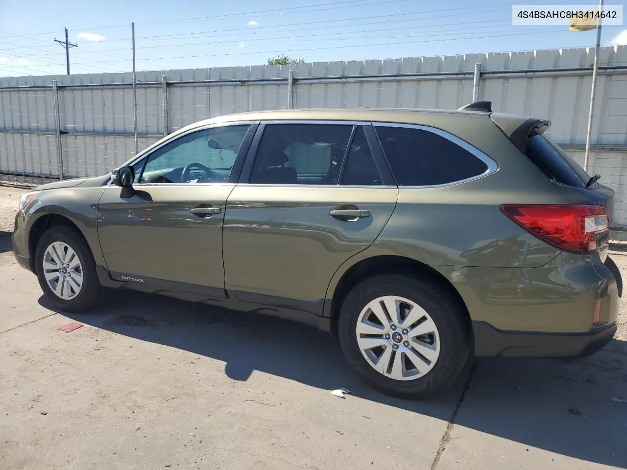 2017 Subaru Outback 2.5I Premium VIN: 4S4BSAHC8H3414642 Lot: 71467384