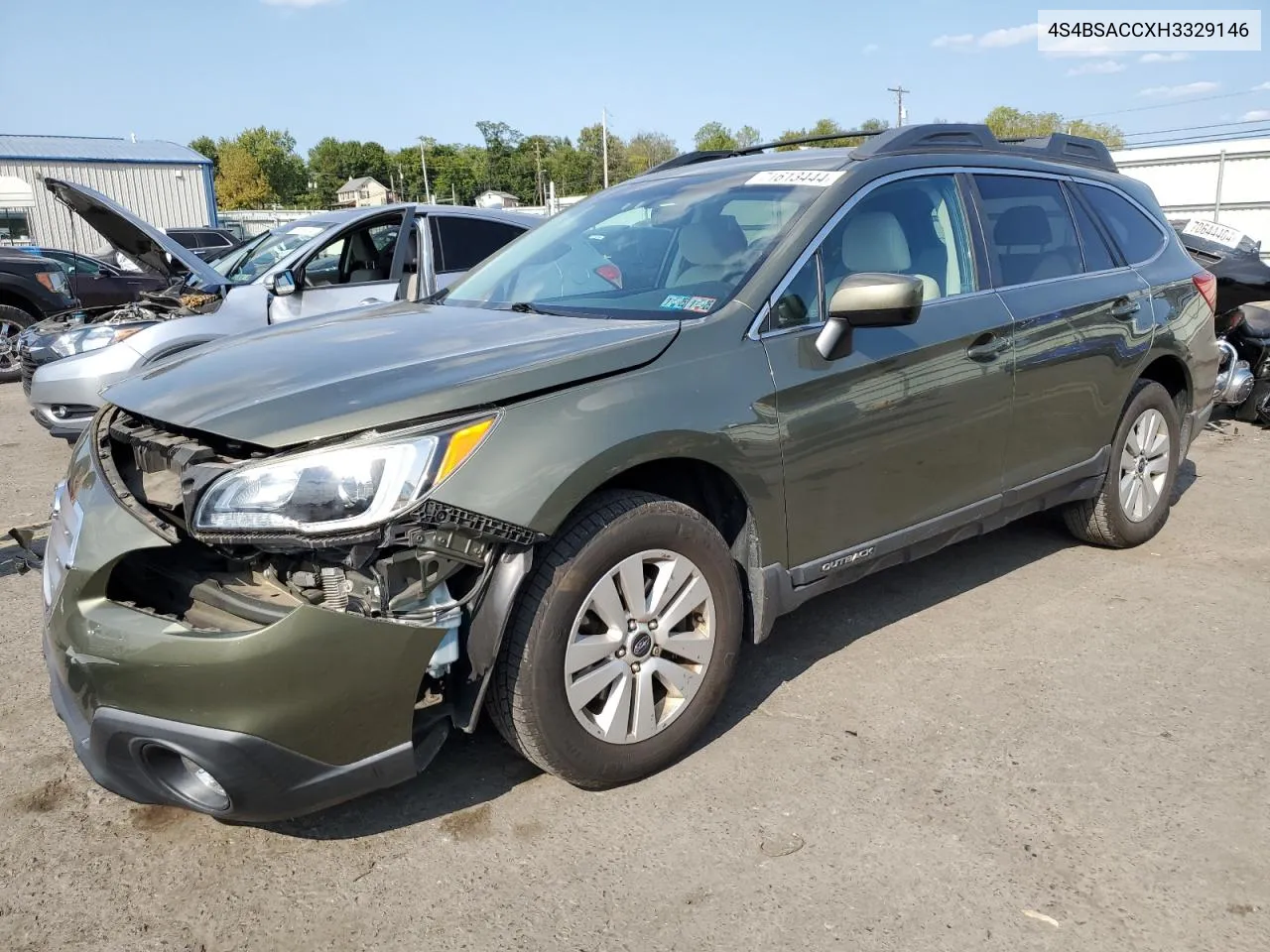 2017 Subaru Outback 2.5I Premium VIN: 4S4BSACCXH3329146 Lot: 71613444