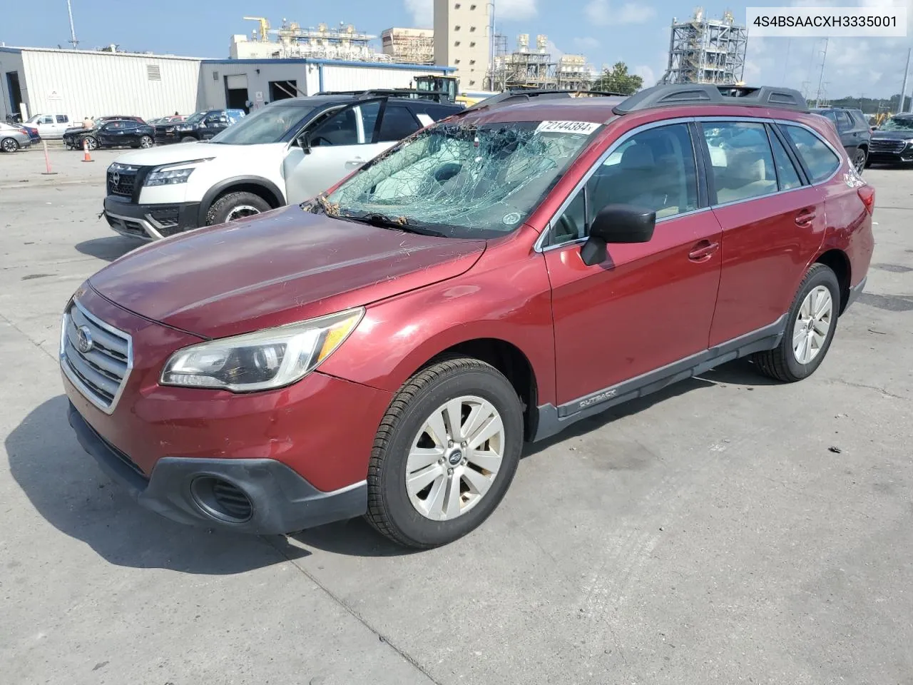 2017 Subaru Outback 2.5I VIN: 4S4BSAACXH3335001 Lot: 72144384