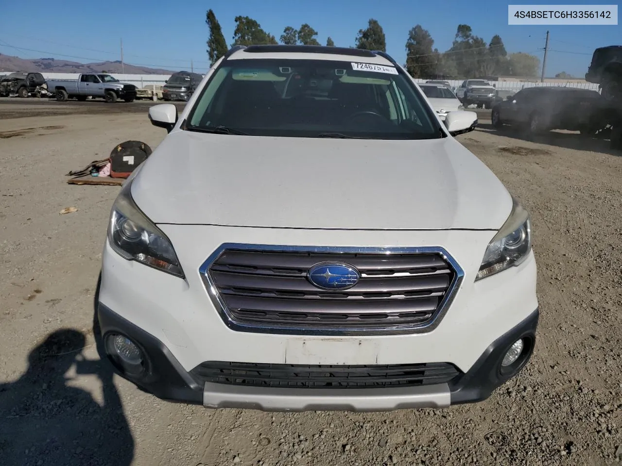 4S4BSETC6H3356142 2017 Subaru Outback Touring