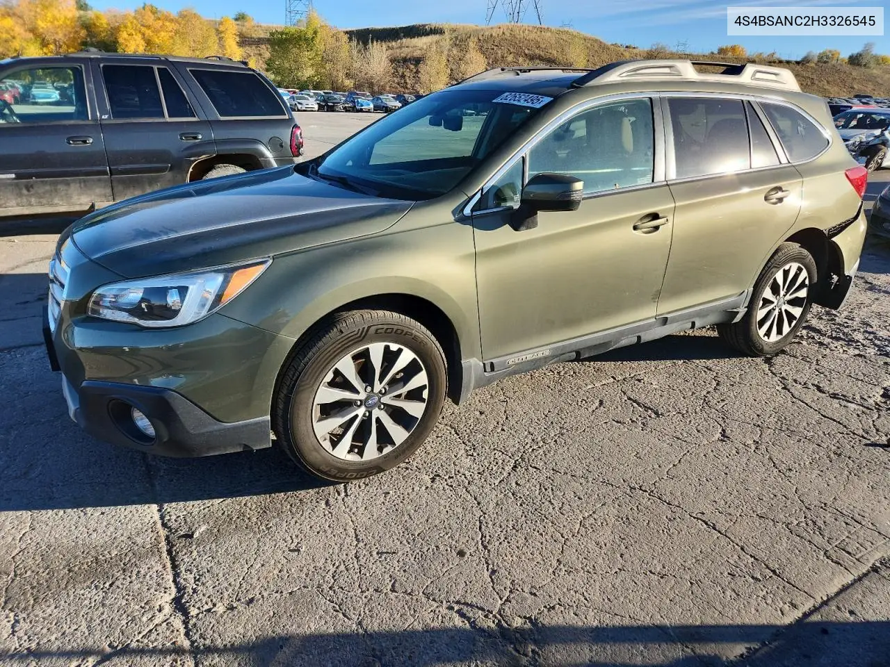 4S4BSANC2H3326545 2017 Subaru Outback 2.5I Limited
