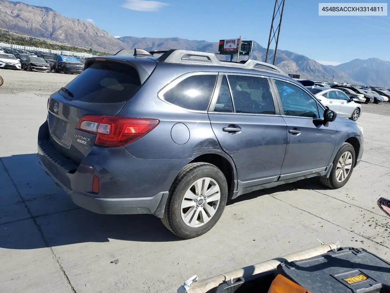 4S4BSACCXH3314811 2017 Subaru Outback 2.5I Premium