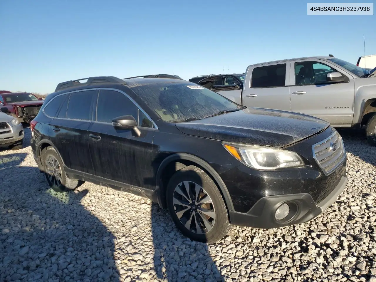 4S4BSANC3H3237938 2017 Subaru Outback 2.5I Limited