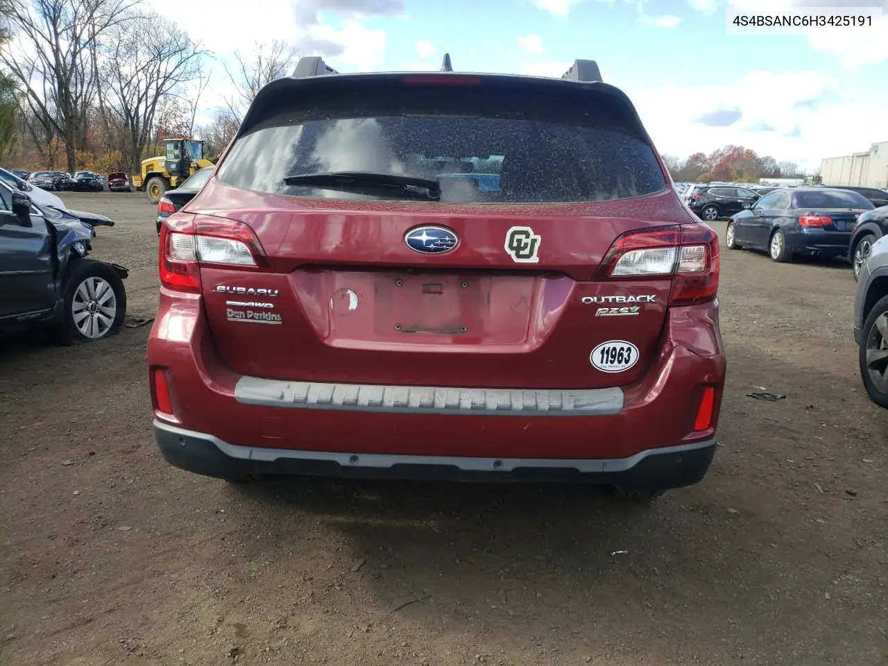 4S4BSANC6H3425191 2017 Subaru Outback 2.5I Limited