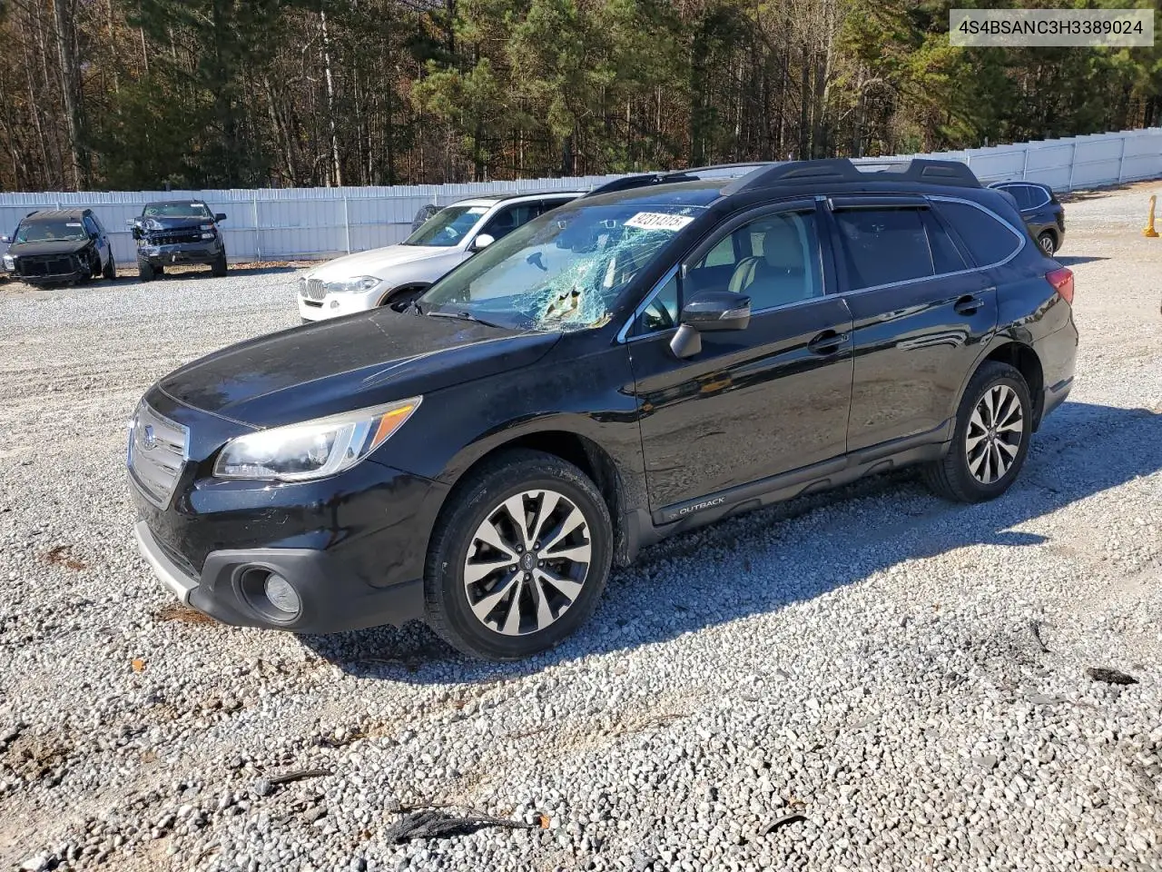 4S4BSANC3H3389024 2017 Subaru Outback 2.5I Limited