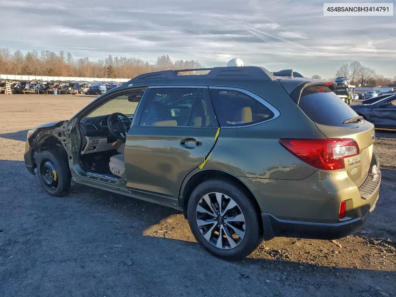 4S4BSANC8H3414791 2017 Subaru Outback 2.5I Limited
