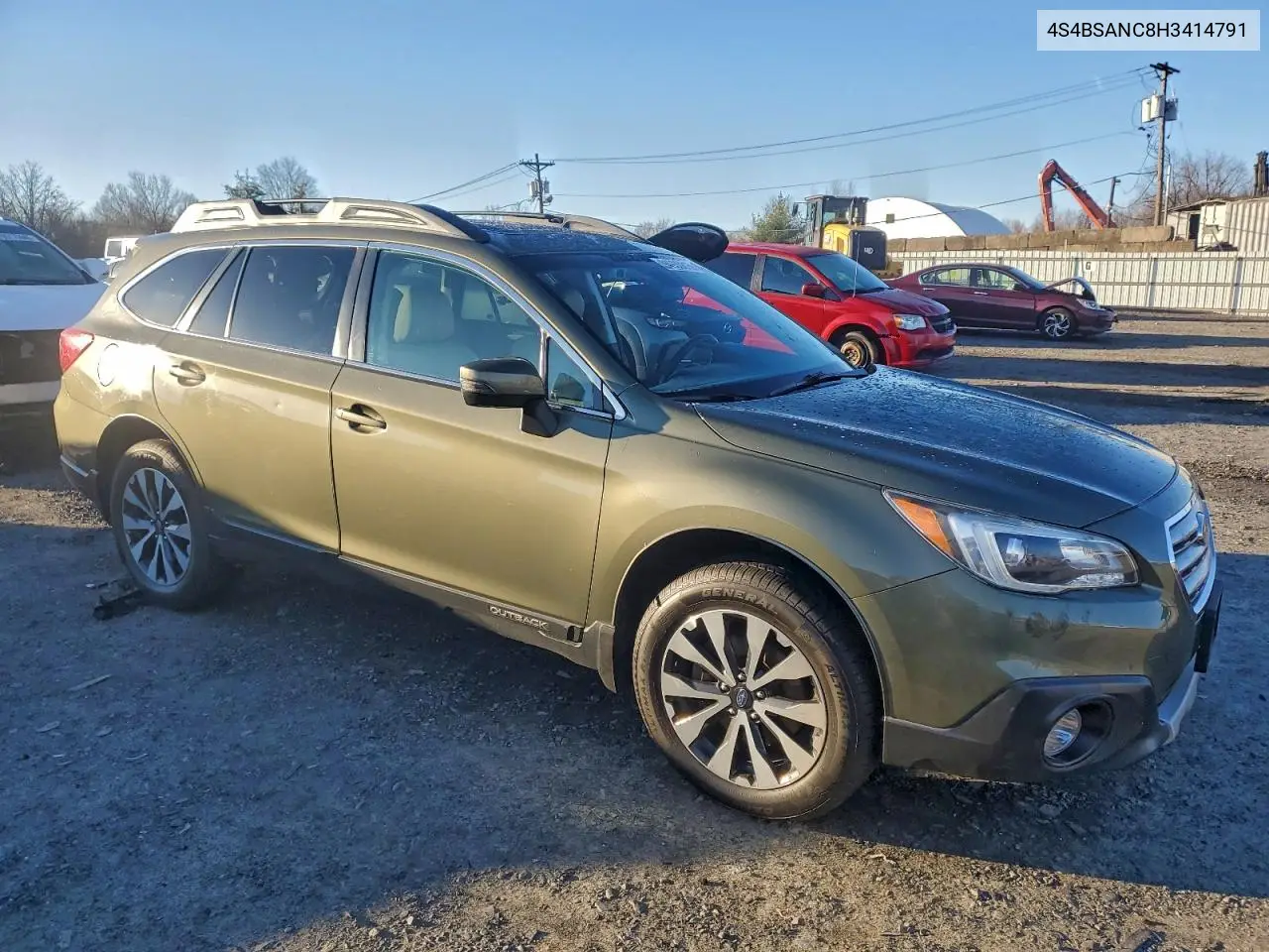 4S4BSANC8H3414791 2017 Subaru Outback 2.5I Limited