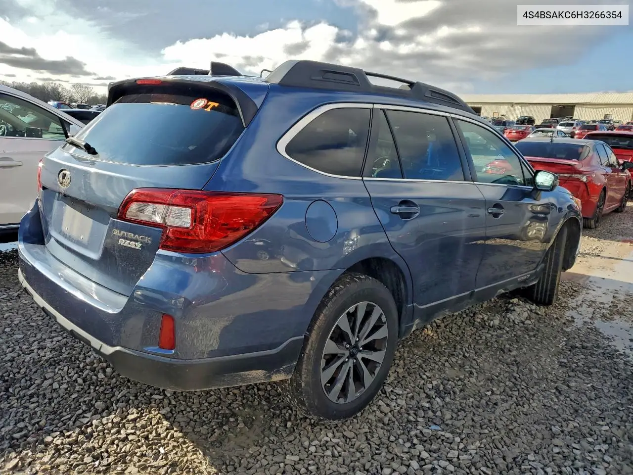 4S4BSAKC6H3266354 2017 Subaru Outback 2.5I Limited