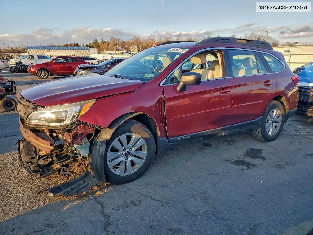 4S4BSAAC3H3212561 2017 Subaru Outback 2.5I