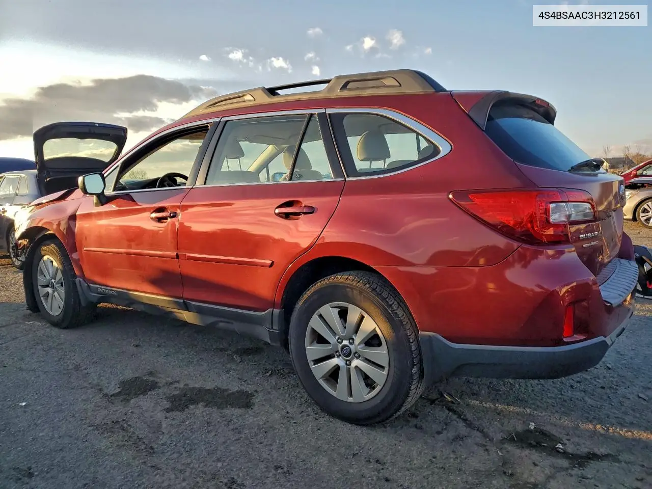 4S4BSAAC3H3212561 2017 Subaru Outback 2.5I