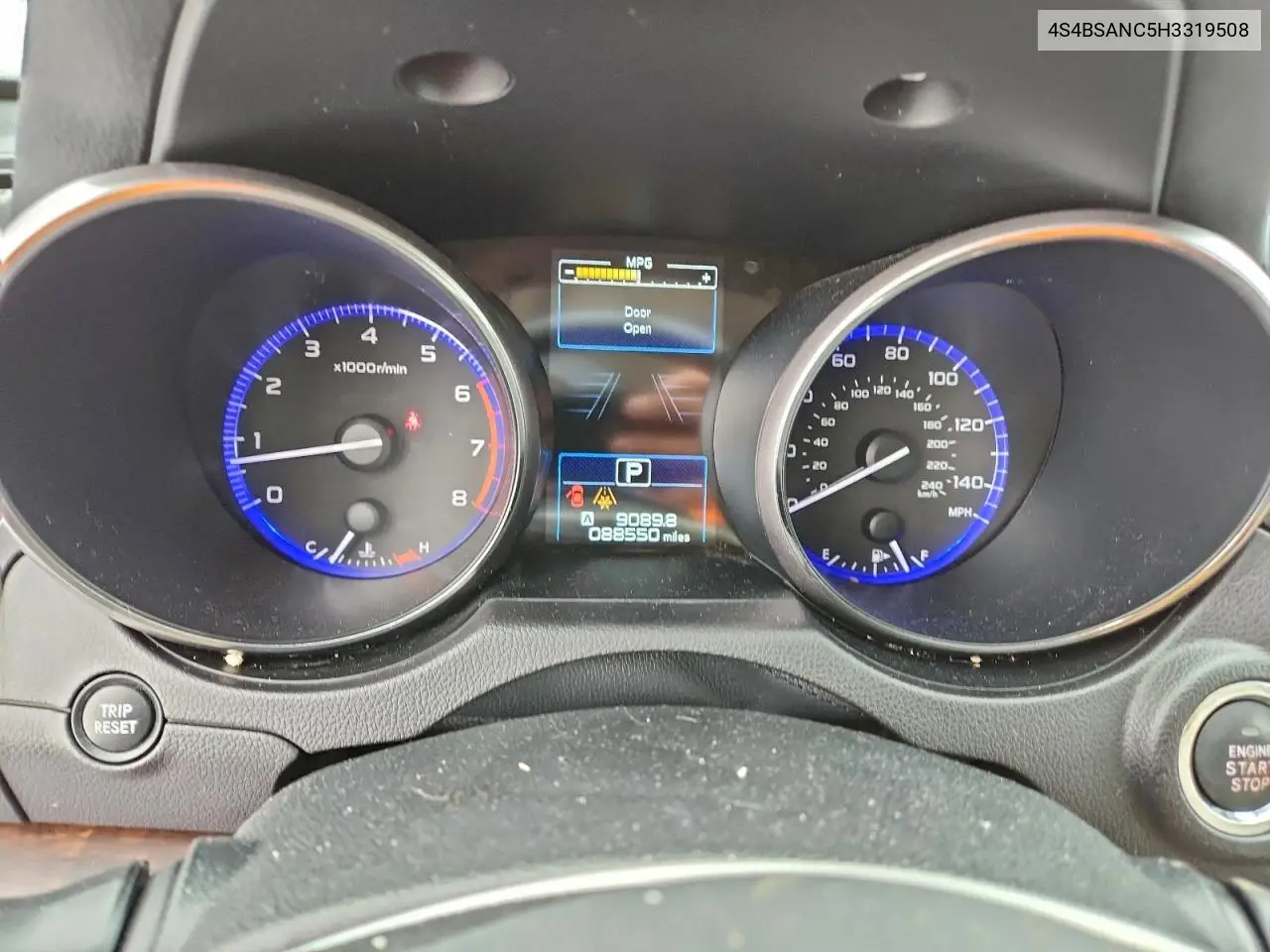 4S4BSANC5H3319508 2017 Subaru Outback 2.5I Limited