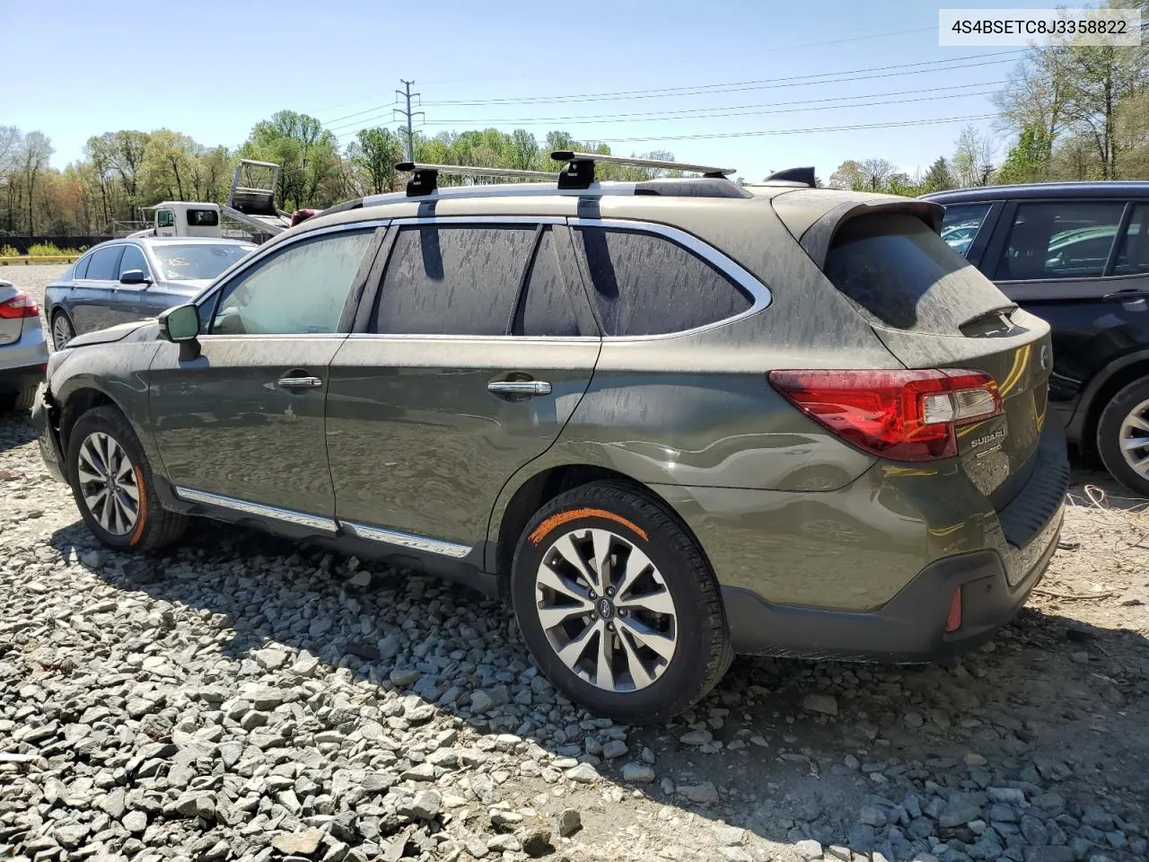 2018 Subaru Outback Touring VIN: 4S4BSETC8J3358822 Lot: 51009824