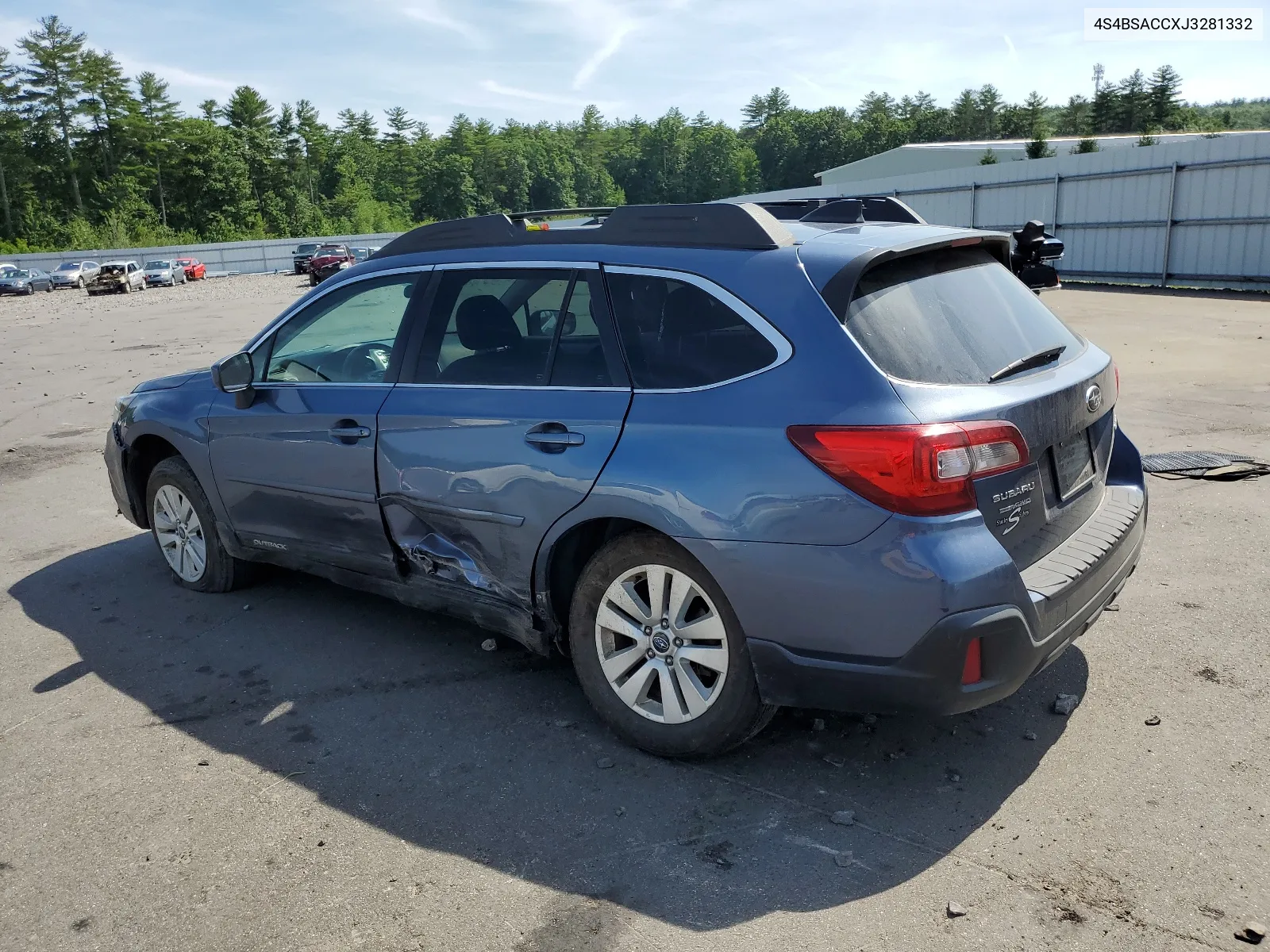 2018 Subaru Outback 2.5I Premium VIN: 4S4BSACCXJ3281332 Lot: 61137864