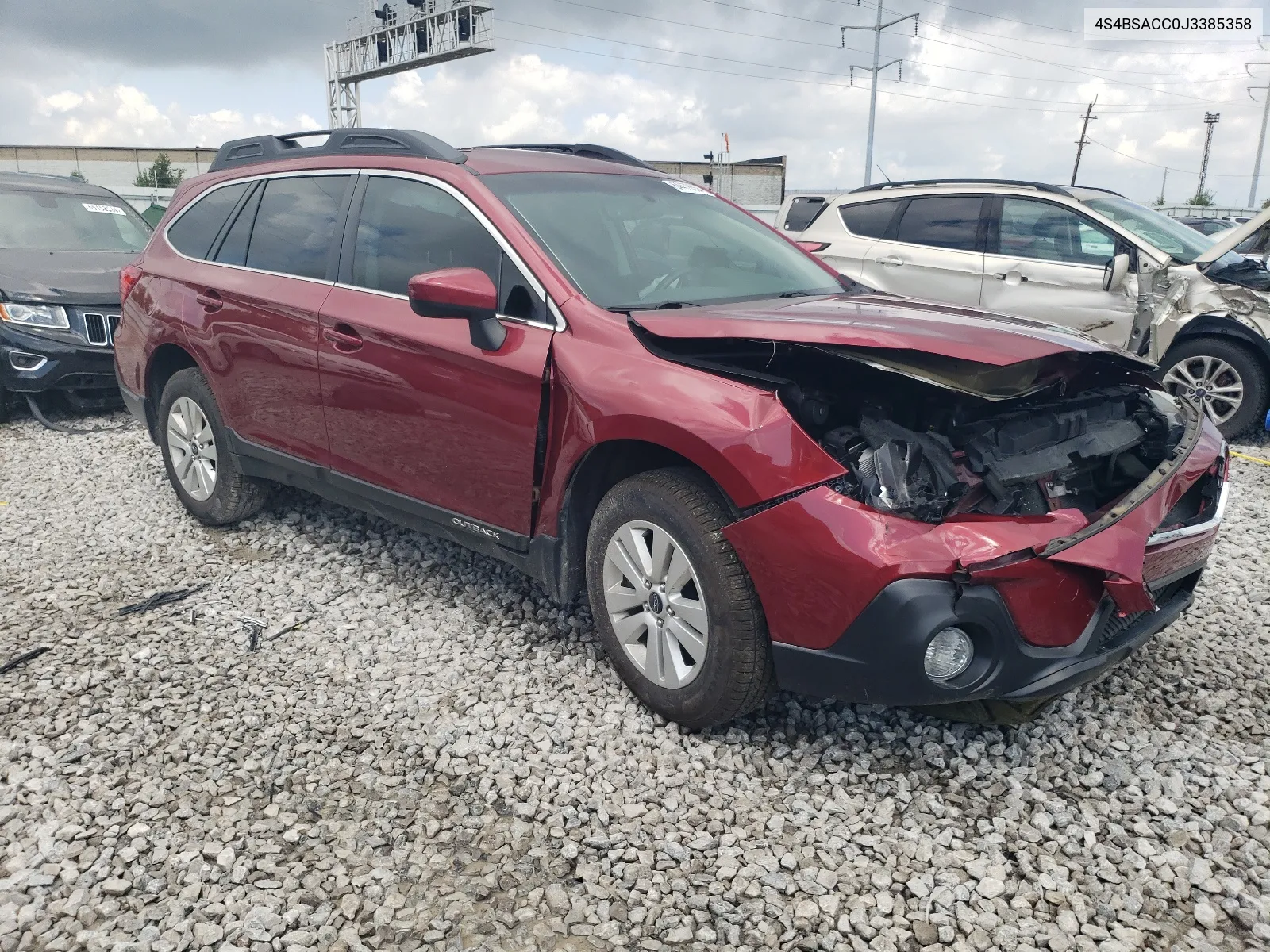 2018 Subaru Outback 2.5I Premium VIN: 4S4BSACC0J3385358 Lot: 64478554