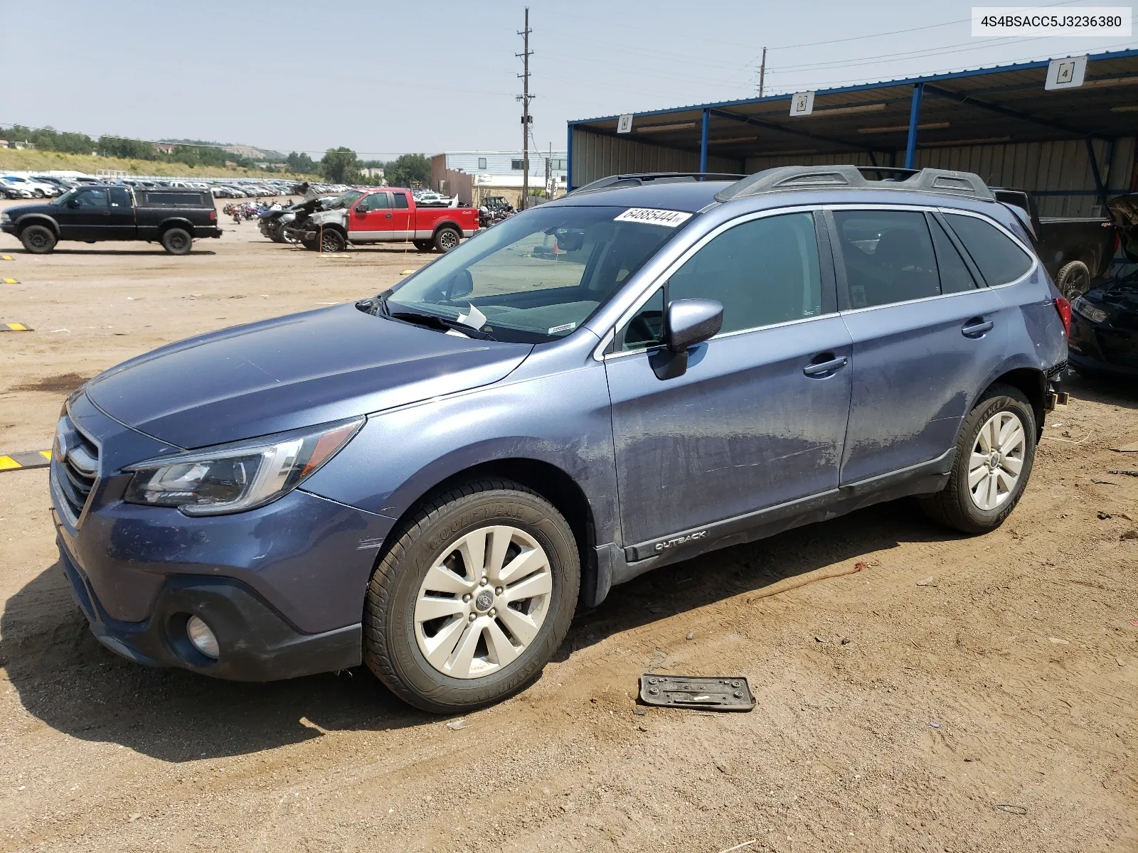 2018 Subaru Outback 2.5I Premium VIN: 4S4BSACC5J3236380 Lot: 64885444