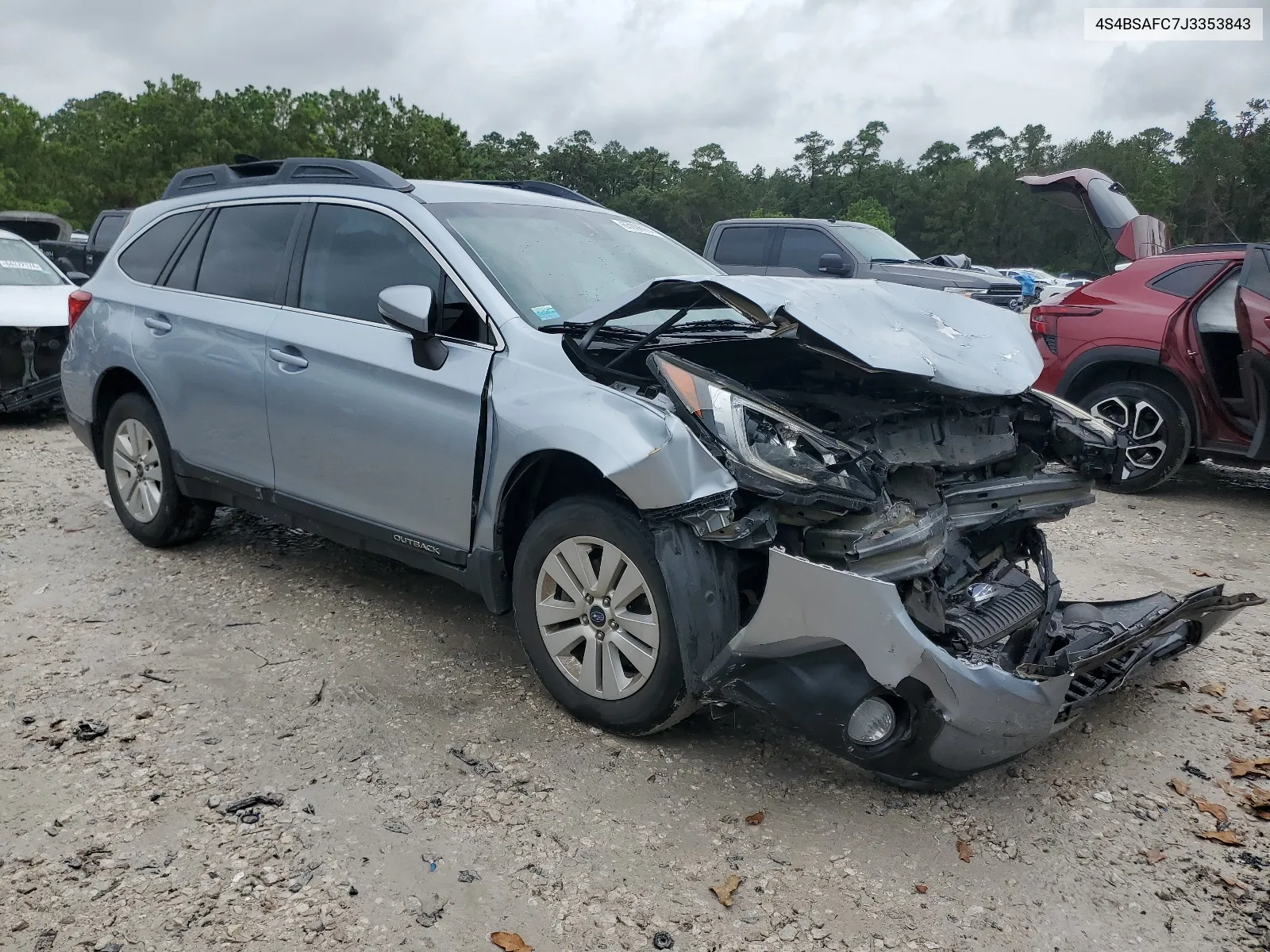 2018 Subaru Outback 2.5I Premium VIN: 4S4BSAFC7J3353843 Lot: 65006994