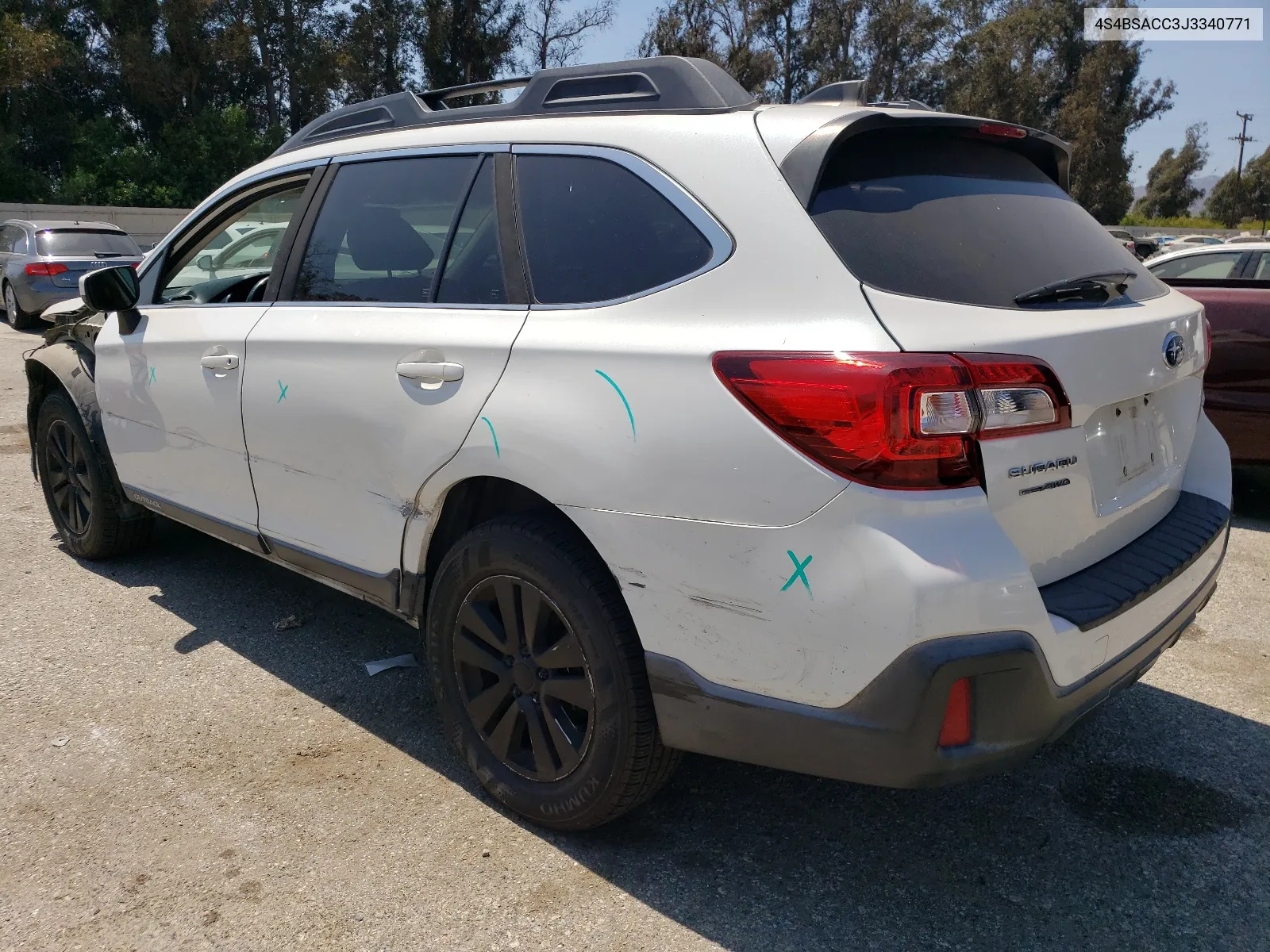 2018 Subaru Outback 2.5I Premium VIN: 4S4BSACC3J3340771 Lot: 66505424