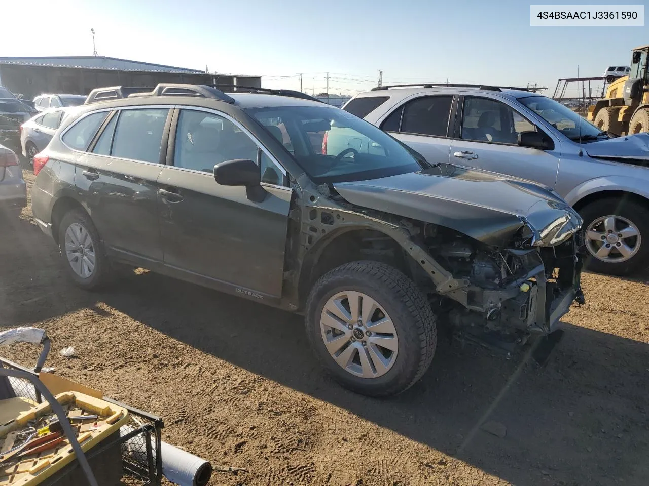 2018 Subaru Outback 2.5I VIN: 4S4BSAAC1J3361590 Lot: 68302684