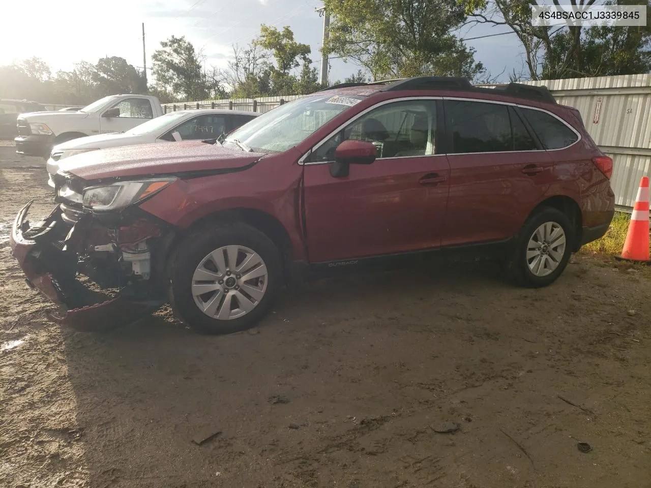 2018 Subaru Outback 2.5I Premium VIN: 4S4BSACC1J3339845 Lot: 68693194