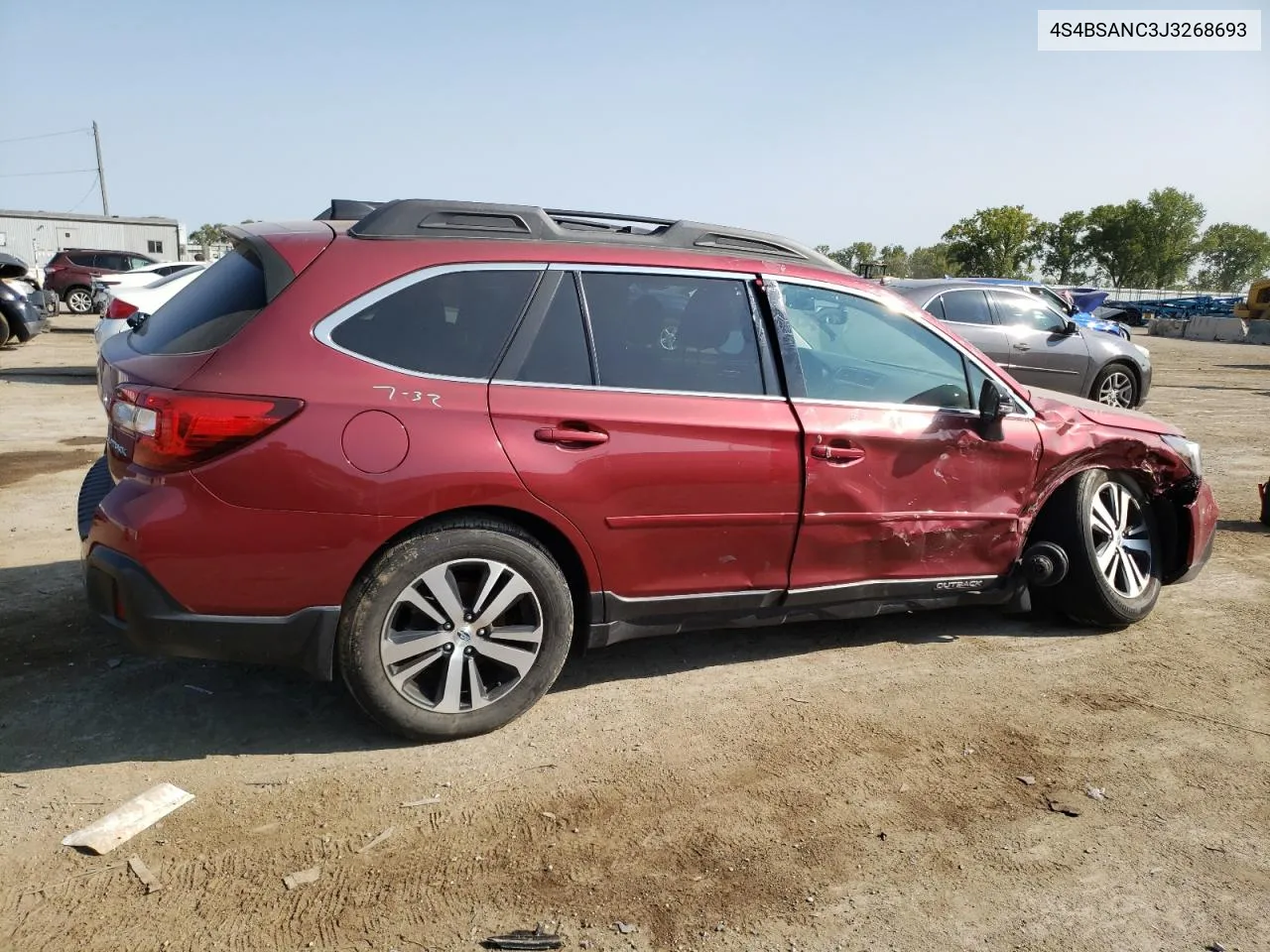 2018 Subaru Outback 2.5I Limited VIN: 4S4BSANC3J3268693 Lot: 69298304