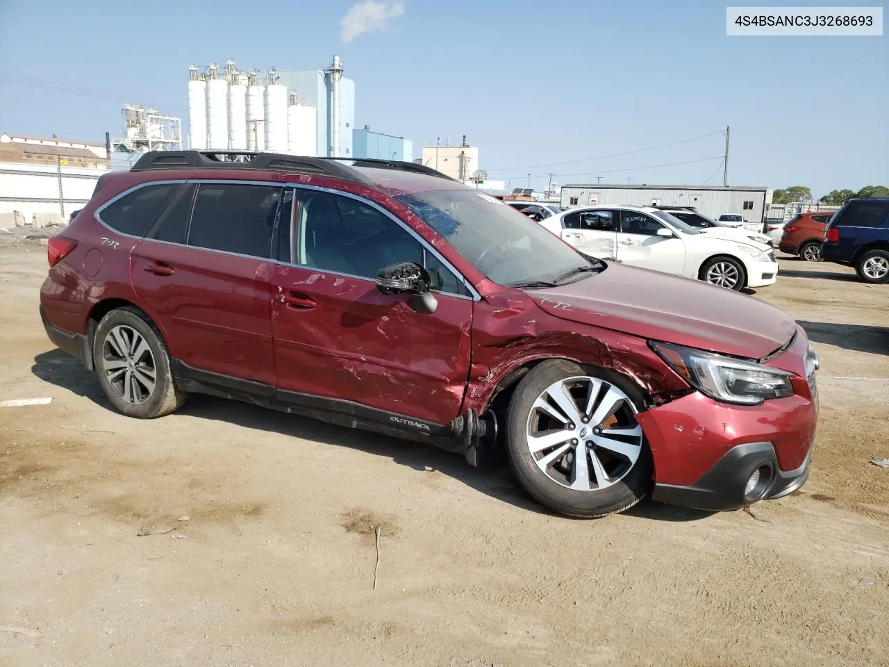 2018 Subaru Outback 2.5I Limited VIN: 4S4BSANC3J3268693 Lot: 69298304