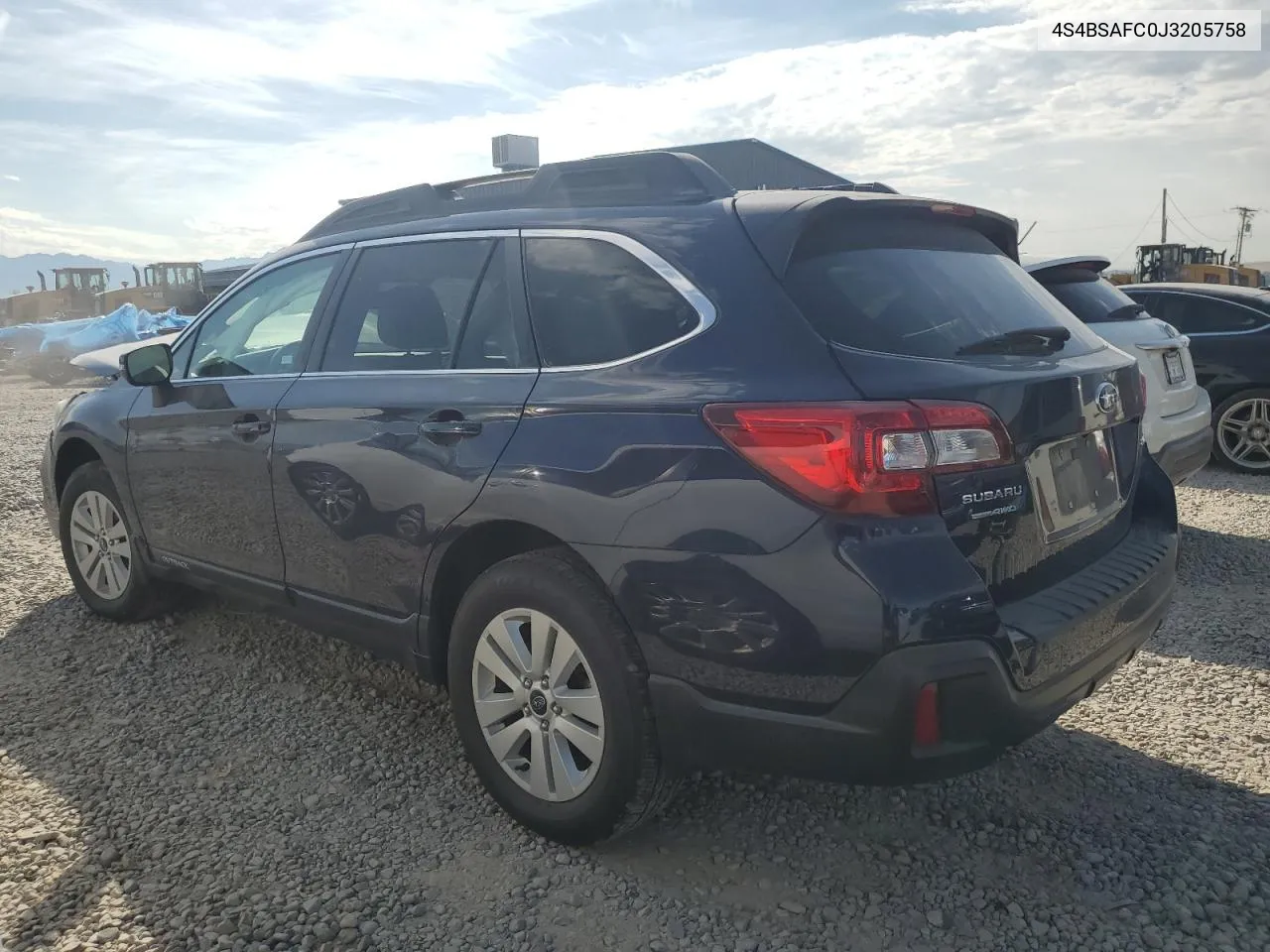 2018 Subaru Outback 2.5I Premium VIN: 4S4BSAFC0J3205758 Lot: 70467714