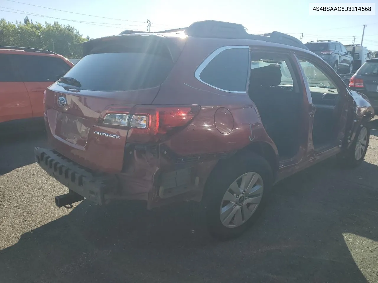 2018 Subaru Outback 2.5I VIN: 4S4BSAAC8J3214568 Lot: 70860794