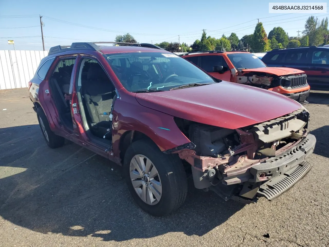 4S4BSAAC8J3214568 2018 Subaru Outback 2.5I