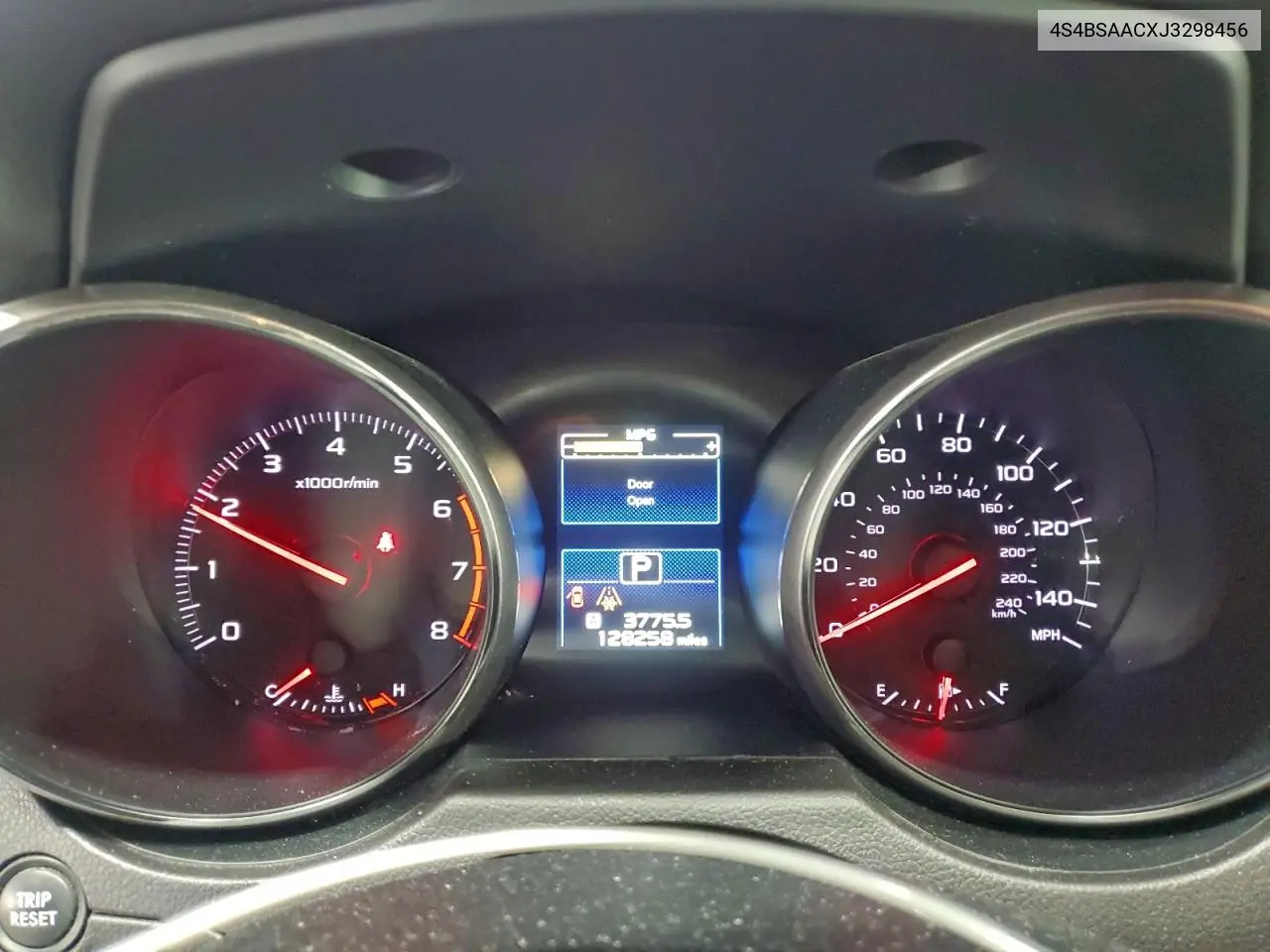 4S4BSAACXJ3298456 2018 Subaru Outback 2.5I