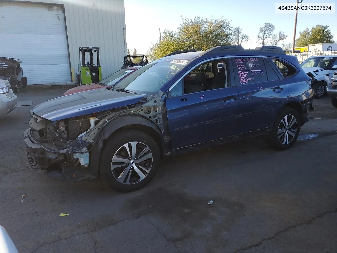 2019 Subaru Outback 2.5I Limited VIN: 4S4BSANC0K3207674 Lot: 50726564