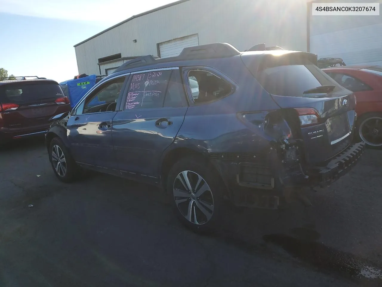 2019 Subaru Outback 2.5I Limited VIN: 4S4BSANC0K3207674 Lot: 50726564