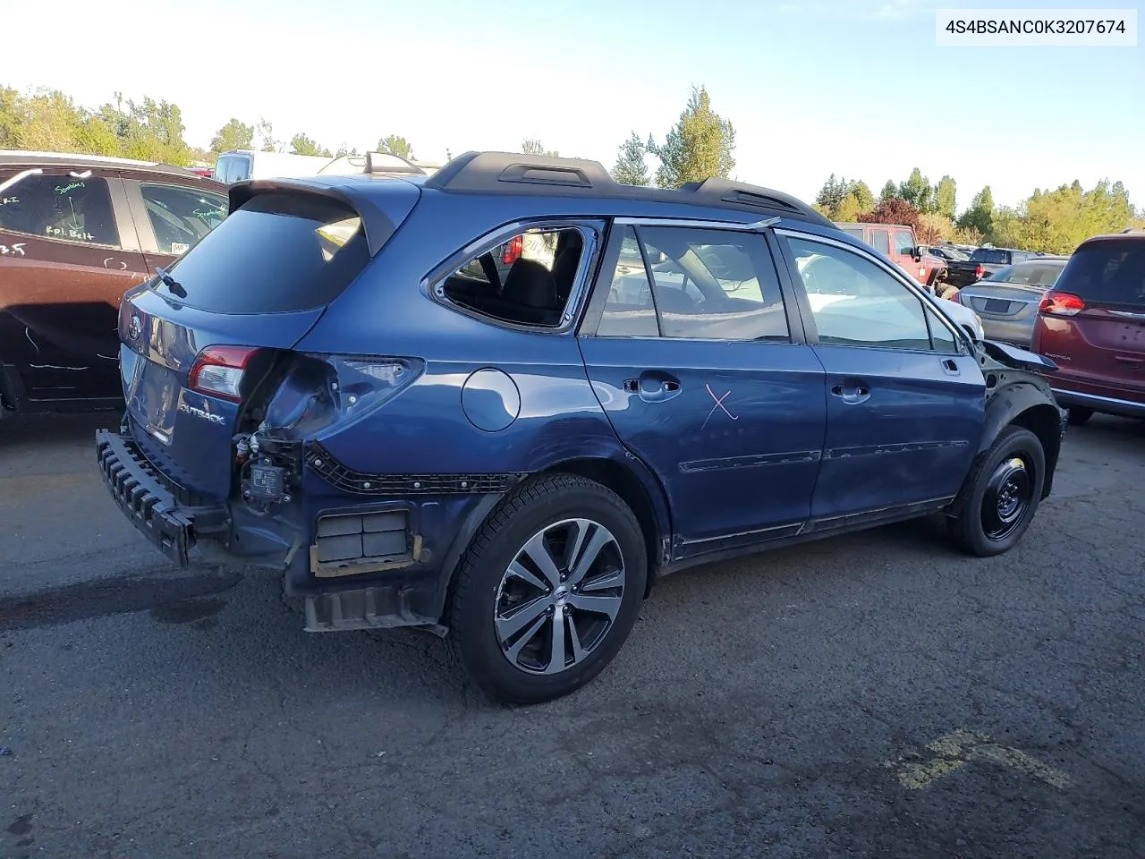 2019 Subaru Outback 2.5I Limited VIN: 4S4BSANC0K3207674 Lot: 50726564